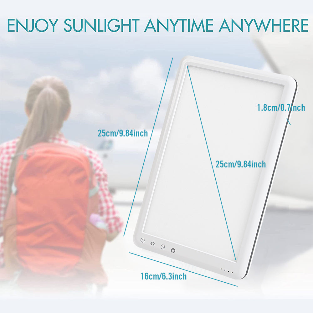UV-Free LED Therapy Lamp – Simulated Sunlight with 3 Color Modes & 5 Brightness Levels for Home & Office