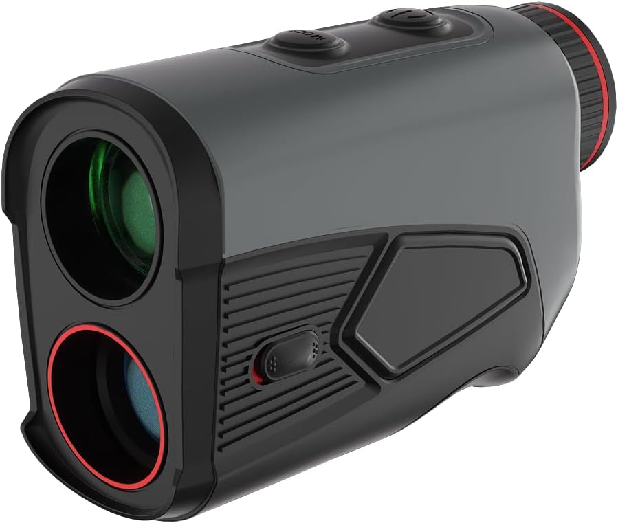 Golf Rangefinder 1500 Yards 7X Magnification Laser Range Finder Golfing Rechargeable Range Finders Black