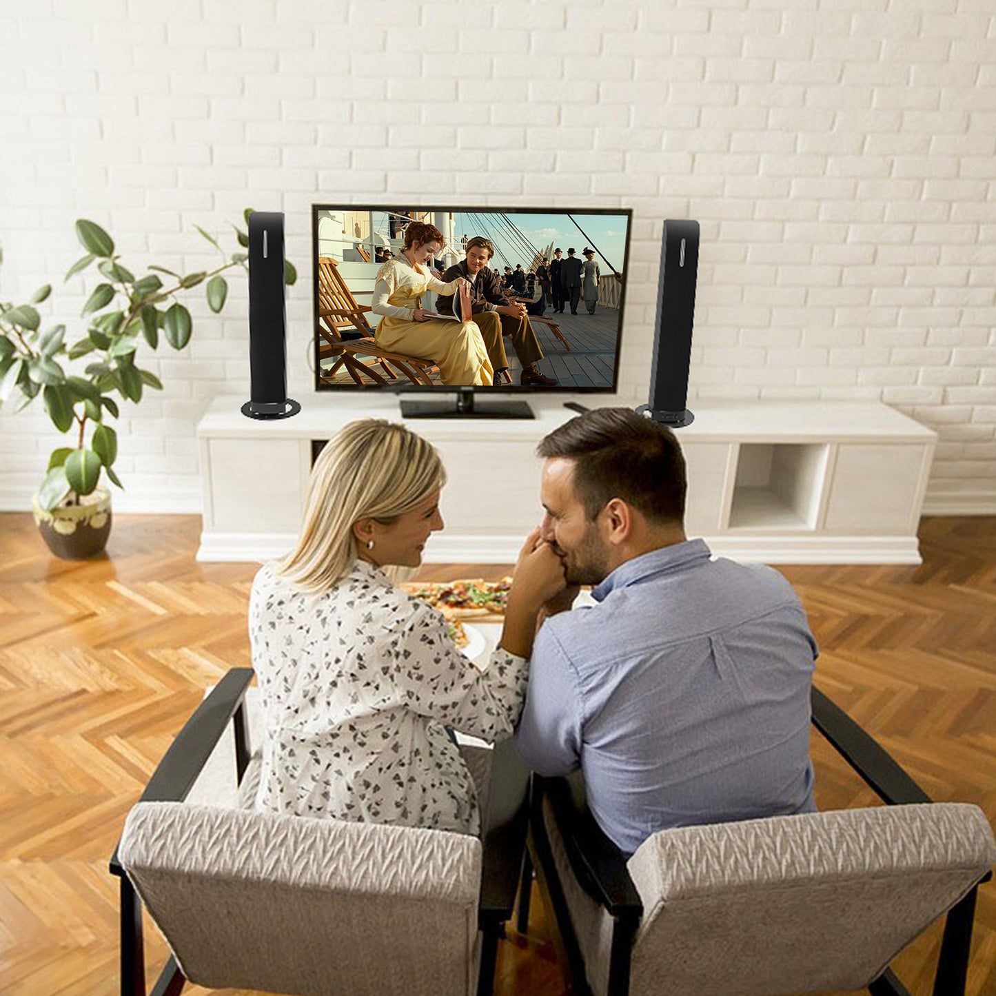 90W  Bluetooth Sound Bar for Smart TV 2 in 1