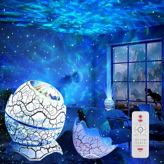 Galaxy Projector & White Noise Machine in Dinosaur Egg – Bluetooth Speaker & Star Light for Kids Room, Bedroom Decor
