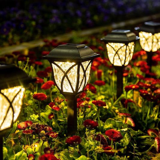 6 Pack Solar Lights Outdoor Waterproof, LED Solar Garden Lights, Outdoor Decorations, Garden Decor for Yard, Patio, Landscape, Planter, Walkway