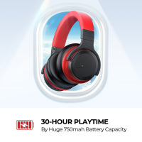 E7 Enhanced Active Noise Cancelling Wireless Bluetooth Headphone Red