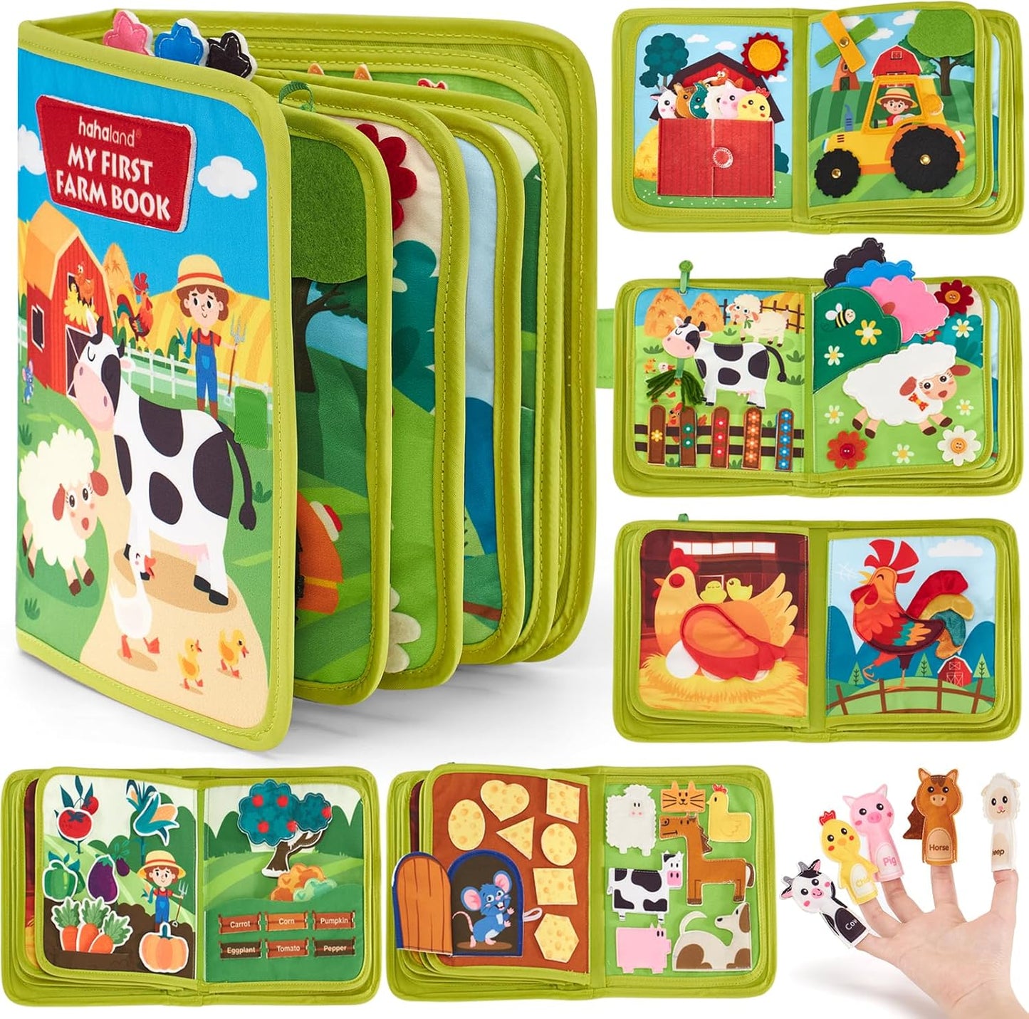 Montessori Busy Book for Toddlers 1-3 - Educational Quiet Activity Toy with Sensory Play, Travel Toy & Gift for 1 Year Old Boy or Girl