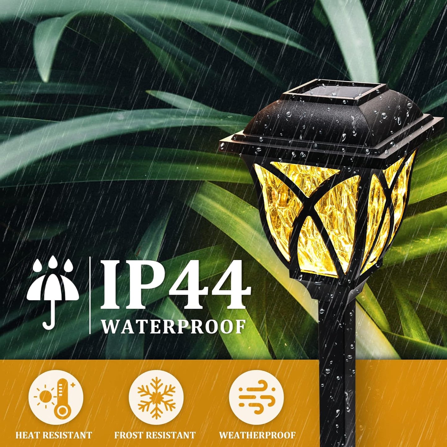 6 Pack Solar Lights Outdoor Waterproof, LED Solar Garden Lights, Outdoor Decorations, Garden Decor for Yard, Patio, Landscape, Planter, Walkway