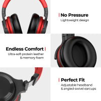 E7 Enhanced Active Noise Cancelling Wireless Bluetooth Headphone Red