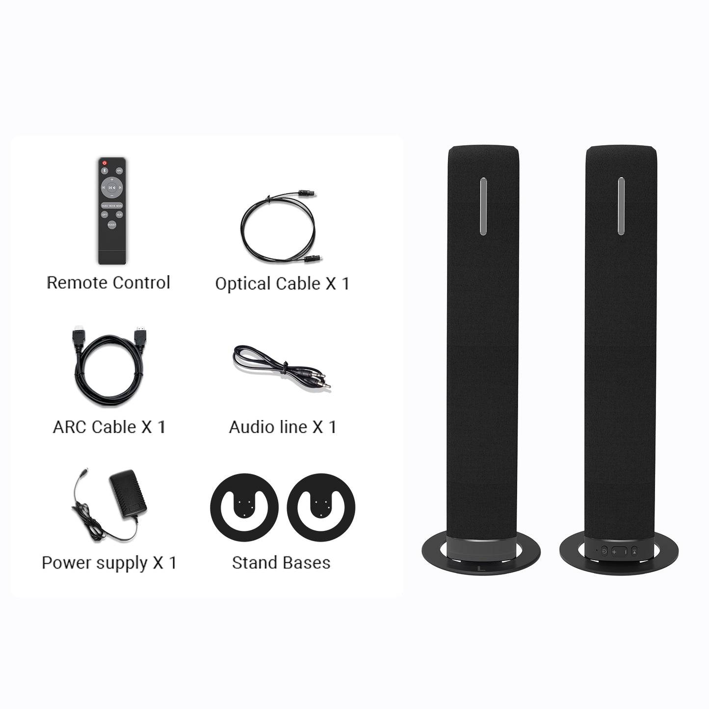 90W  Bluetooth Sound Bar for Smart TV 2 in 1