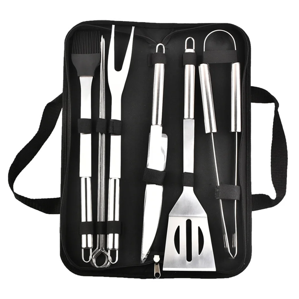 BBQ Grill Tools Set with Case Stainless Steel 9 Pcs