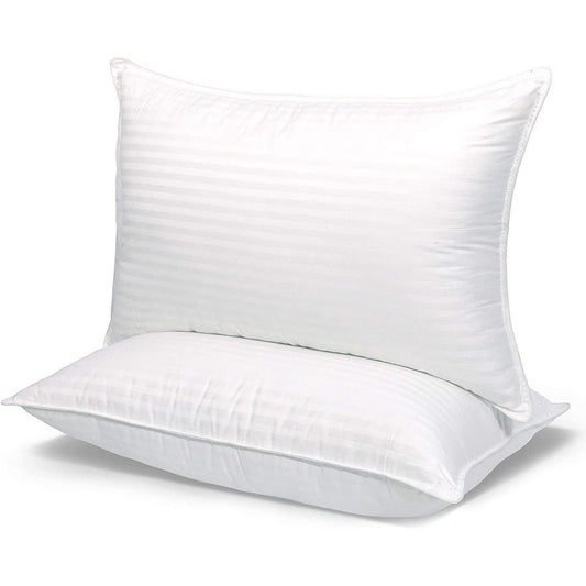 2 Pack Queen Size Bed Pillows for Side and Back Sleeper, with two pillowcases