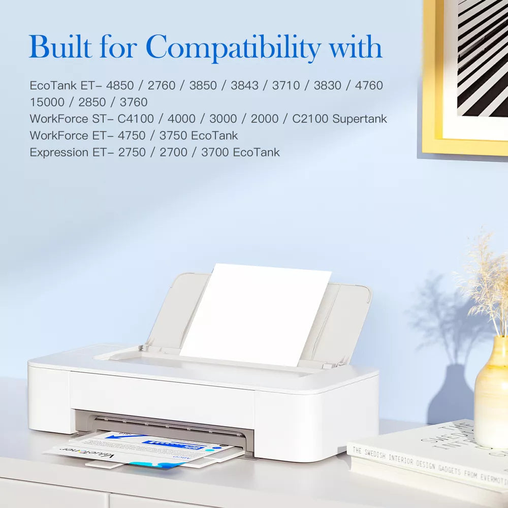 Replacement Ink Refill Bottles for Epson 522, High Capacity 5-Pack for EcoTank ET-2800 ET-2720 ET-4800