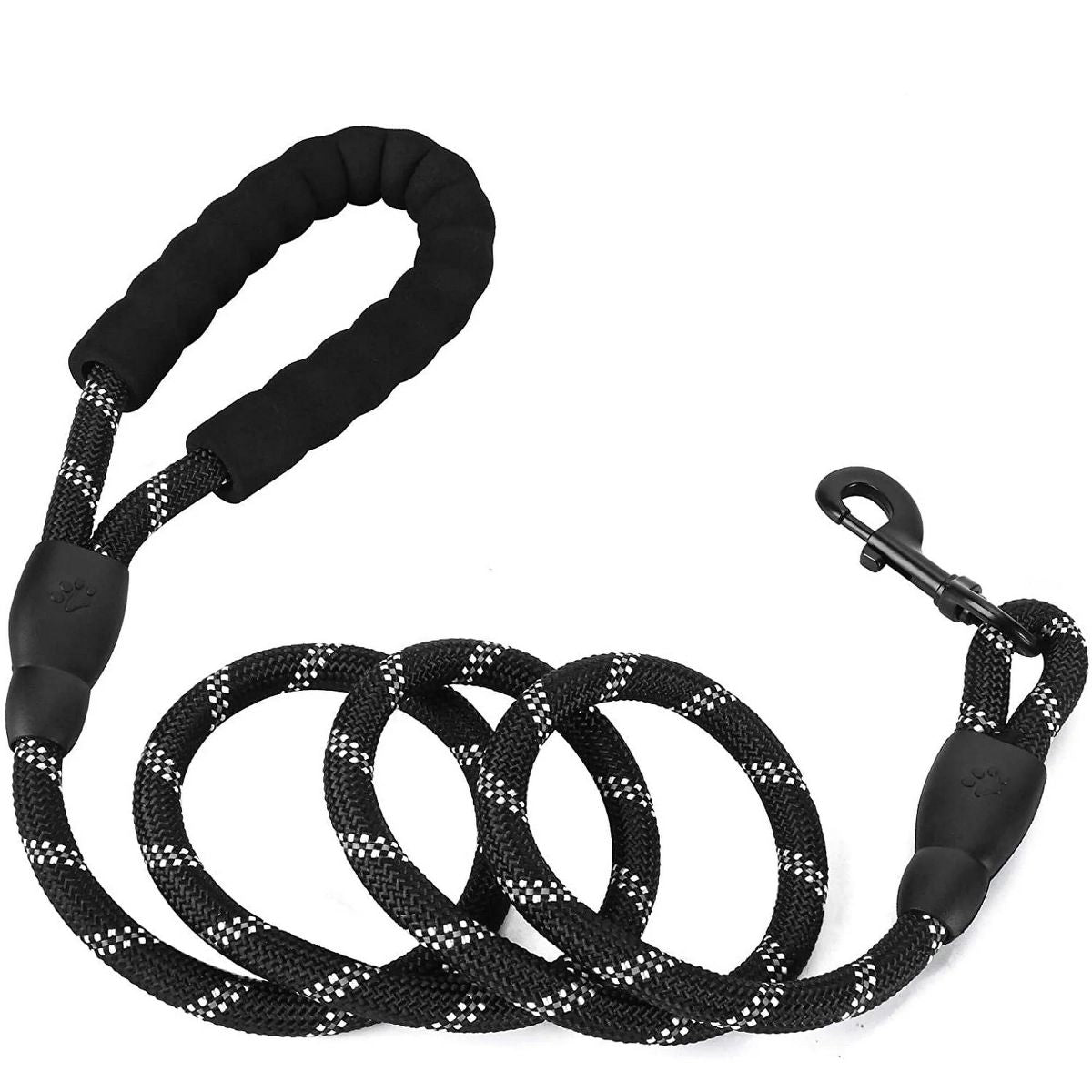 6.5 ft Reflective Rope Dog Leash with Padded Handle for Small Medium and Large Dogs