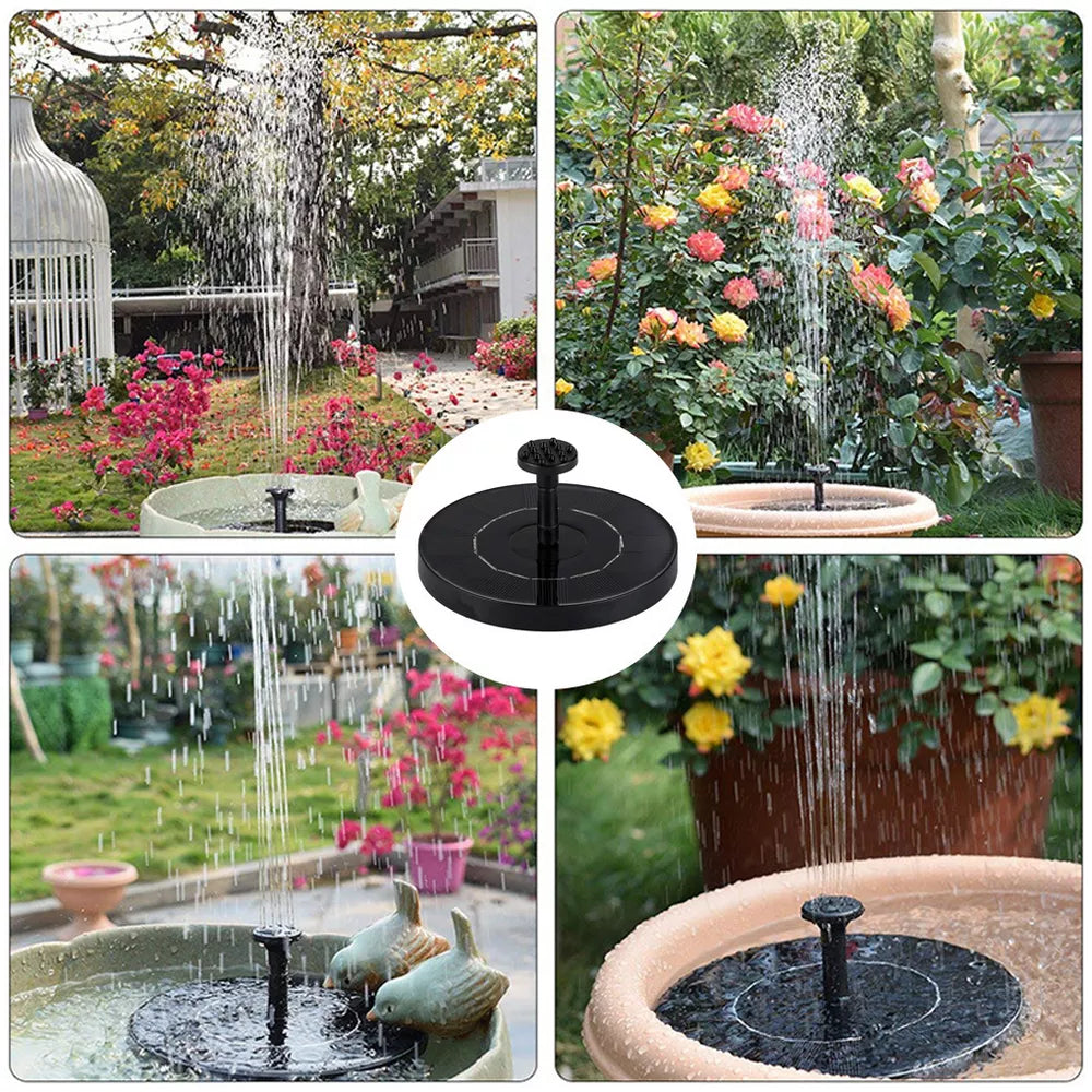 Solar Bird Bath Fountain Pump 4 Nozzle Solar Fountain