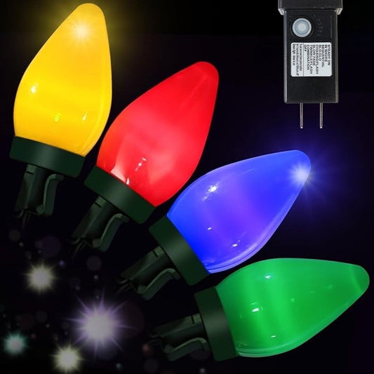 32.8ft Multicolor Christmas String Lights - Vintage Bulb Lights For Christmas Home Party Patio
