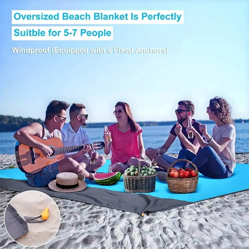 Sand Free Beach Blanket Outdoor Waterproof Picnic Blanket Sand Proof Mat 79 X 83 in