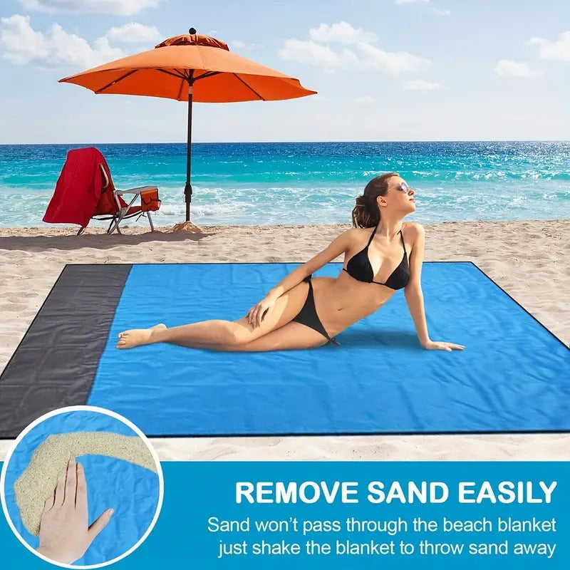 Sand Free Beach Blanket Outdoor Waterproof Picnic Blanket Sand Proof Mat 79 X 83 in
