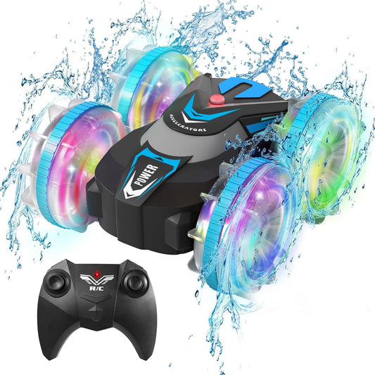Amphibious Waterproof 360° Flips 4WD RC Stunt Car 2.4GHz All-Terrain Vehicle Birthday Gift