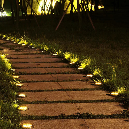 LED Solar Ground Lights Outdoor Garden Patio Light 8 Pack