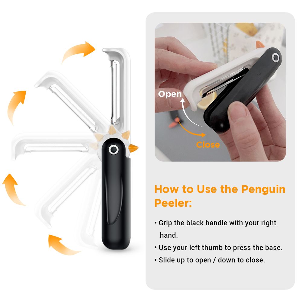 2 Pack Swivel Peeler Vegetable Peeler Penguin Kitchen Peeler for Veggie Fruit Peeler Potato Grater Carrot Apple
