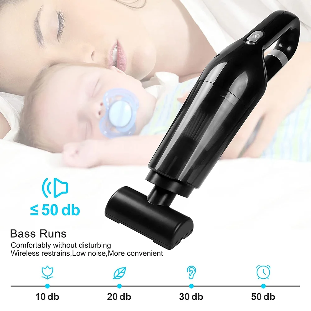 120W Wireless Handheld Car Vacuum Cleaner, Quick Cleaning Vacuum Cleaner, Suitable for Cars, Homes and Offices
