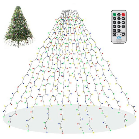 6.6 FT x 16 Christmas Tree Lights,400 Multi color LED Christmas Lights with 8 Lighting Modes With Remote Control for Christmas Decorations