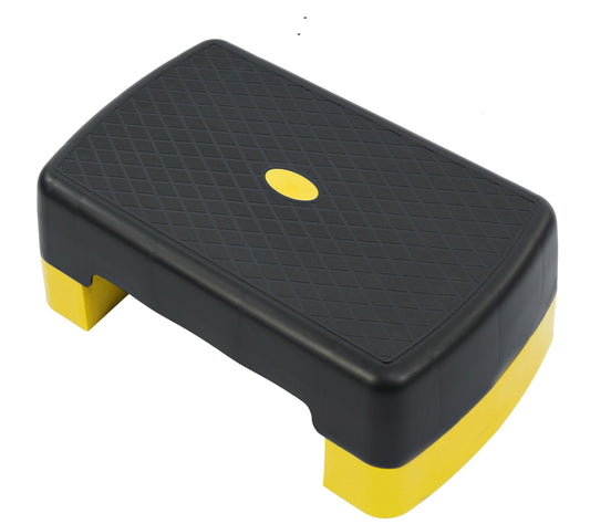 Step Deck with Anti Skid Rubber Adjustable Lightweight Stepper Deck Multifunction Fitness Stepper Yellow