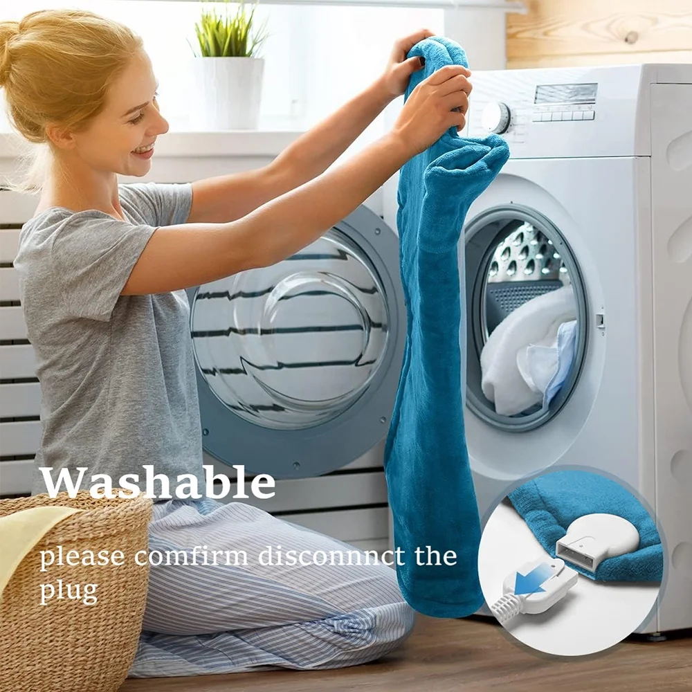 24" x33 "Heating Pad for Back Neck and Shoulders Heating Vest , 6 Heating Modes for Relaxing Blue