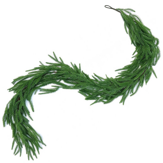 6FT Realistic Artificial Christmas Garland Lifelike Cedar Garland for Holiday Outdoor Indoor Decorations