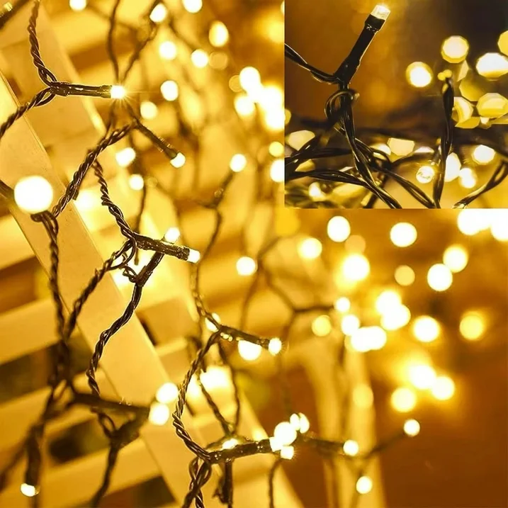16.4ft White Christmas Tree String Lights 4 Pack Christmas Fairy Lights with 8 Modes Battery Operated Indoor Outdoor Waterproof Lights