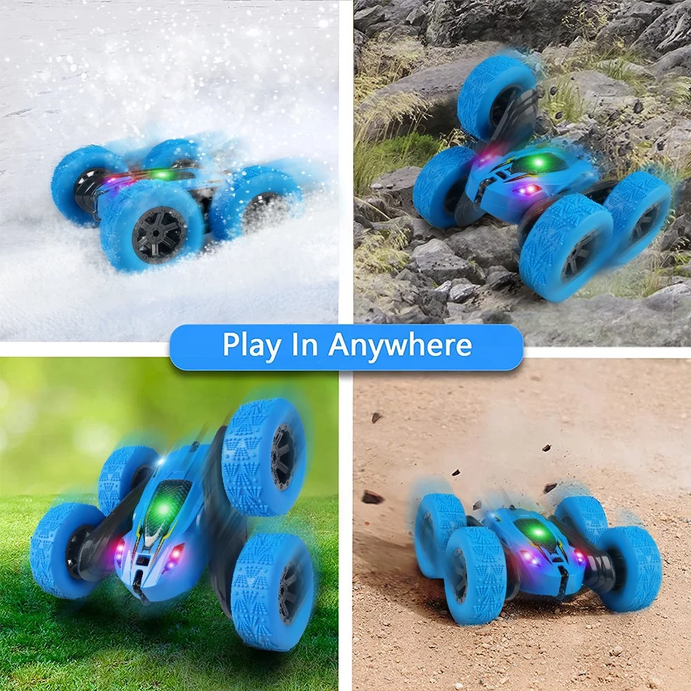 Remote Control Car 4WD RC Cars 2.4GHz Electric Race Stunt Toy Car Rechargeable Birthday Gift Blue