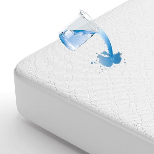 Mattress Protector Mattress Pad Cover Waterproof Soft Air Fabric Deep Pocket 8-18in Queen