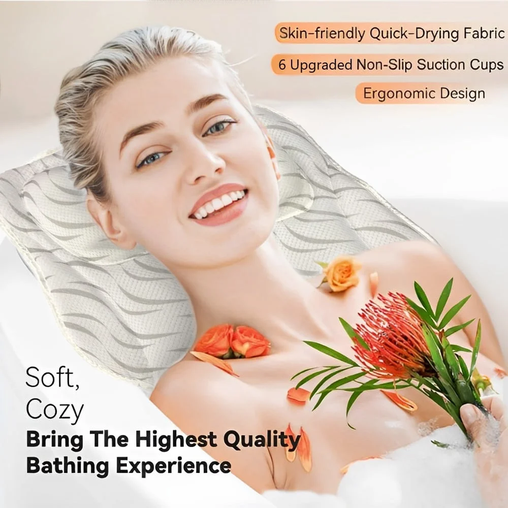 Bath Pillow with Washing Bag