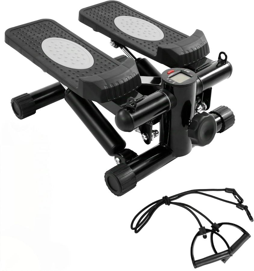 Adjustable Mini Step Machine for Full Body with Bands (Up to 300 lbs)