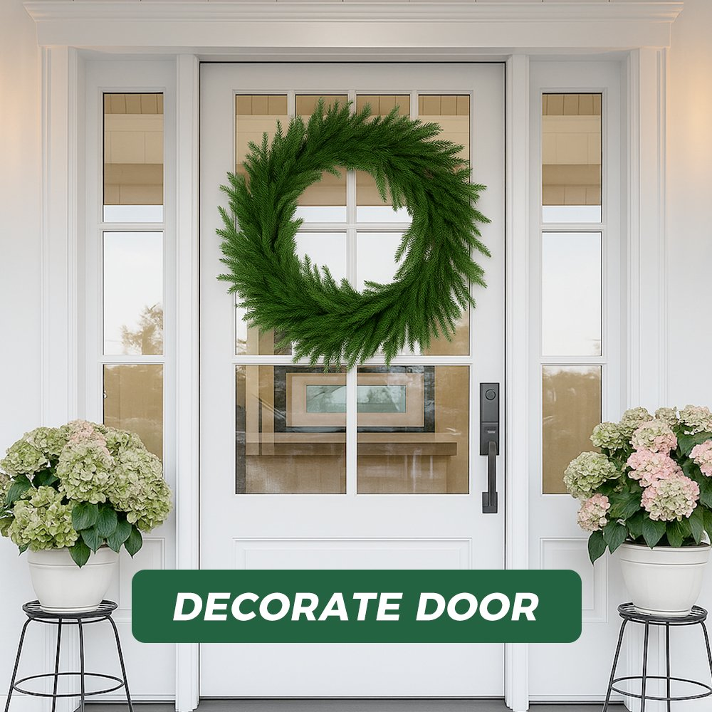 6FT Realistic Artificial Christmas Garland Lifelike Cedar Garland for Holiday Outdoor Indoor Decorations