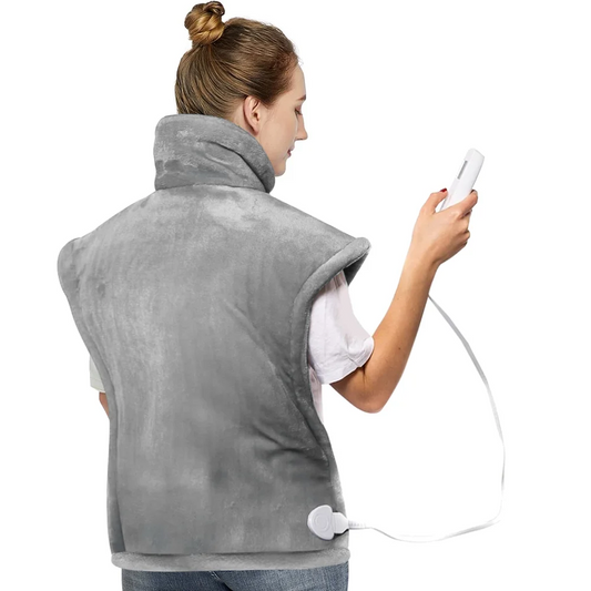 24" x33 "Heating Pad for Back Neck and Shoulders Heating Vest , 6 Heating Modes for Relaxing Gery
