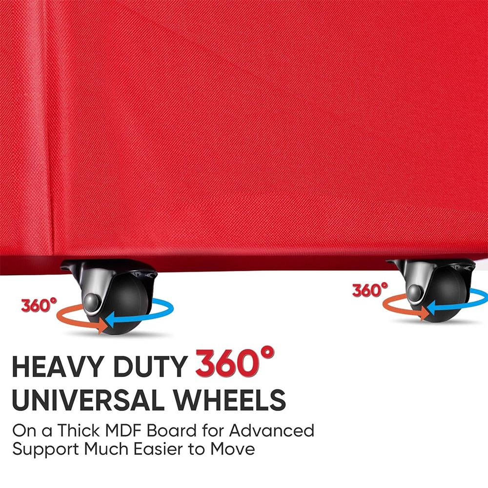 7.5 Ft Christmas Tree Storage Bag Rolling 2 Swivel Wheels Xmas Tree Bag Holiday Tree Storage Case Red