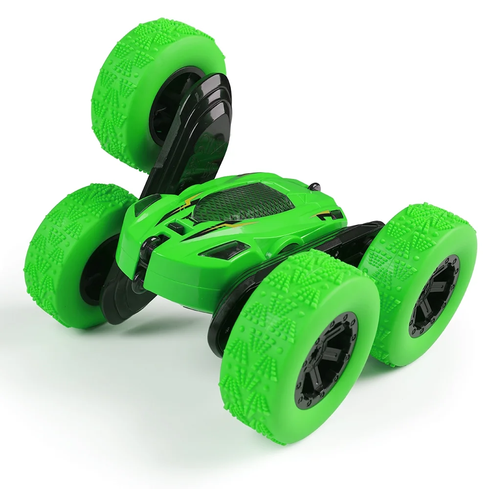 Remote Control Car 4WD RC Cars 2.4GHz Electric Race Stunt Toy Car Rechargeable Birthday Gift Green