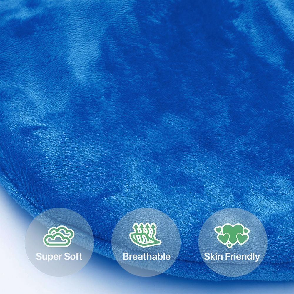 25''X 18''Blue Electric Heat Pad for Neck and Shoulders, Heating Pad with 4 Heat Settings and Auto Shut Off, Machine Washable, Gifts for Family
