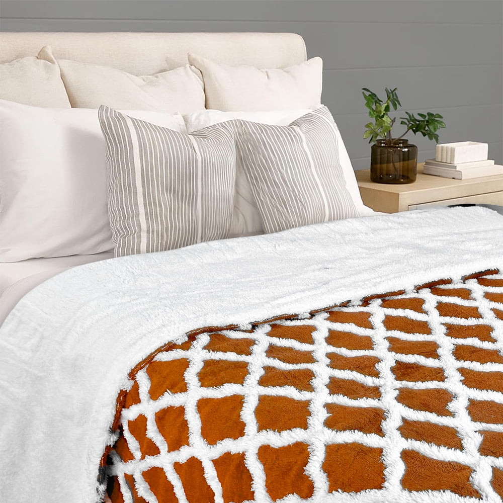 Electric Heated Blanket 90''X100'' 6 Heating Levels ETL Certified Machine Washable Orange