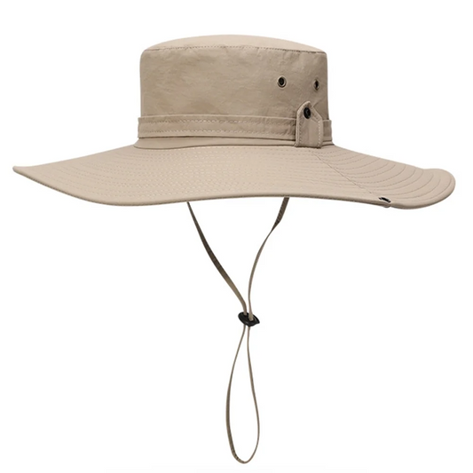 Waterproof Breathable Packable Fishing Hat Boonie Hat Sun Protection Wide Brim Sun Hat Bucket Hat Men Khaki