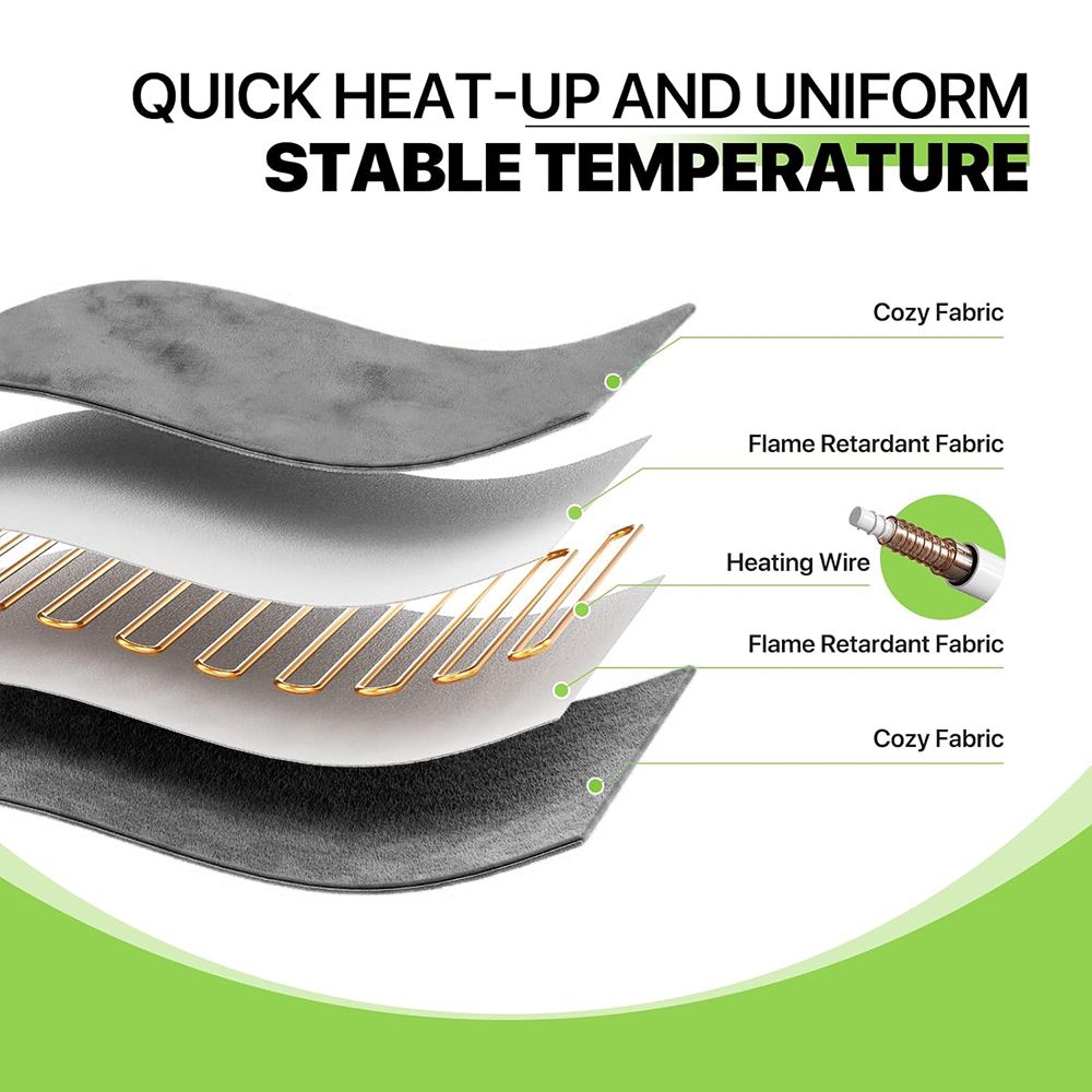 25''X 18''Grey Electric Heat Pad for Neck and Shoulders, Heating Pad with 4 Heat Settings and Auto Shut Off, Machine Washable, Gifts for Family
