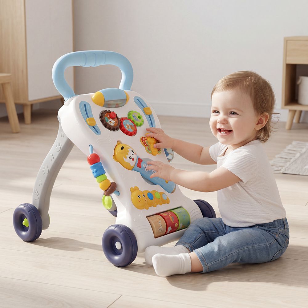 Baby Push Walker Sit to Stand Toddler Learning Walking Toys Baby toys for 6 12 24 Months