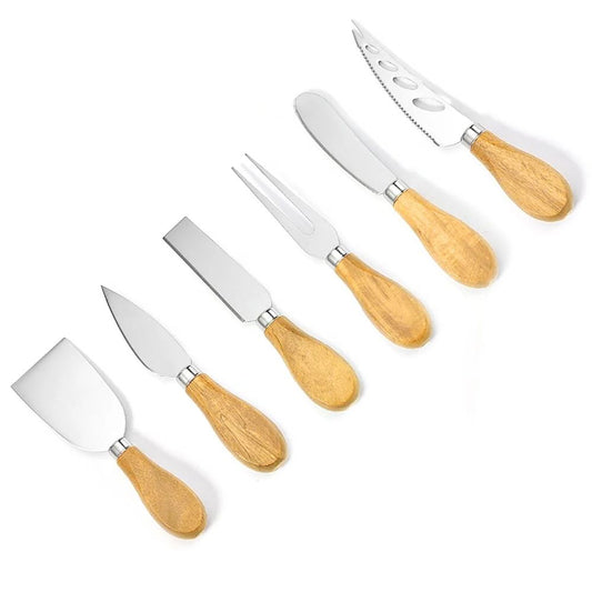 6 Pieces Cheese Knife Cutlery Gift Set, Cheese Knives Set Cheese Spreader Slicer Cheese Cutter Cheese Fork Cheese Spreading Knife