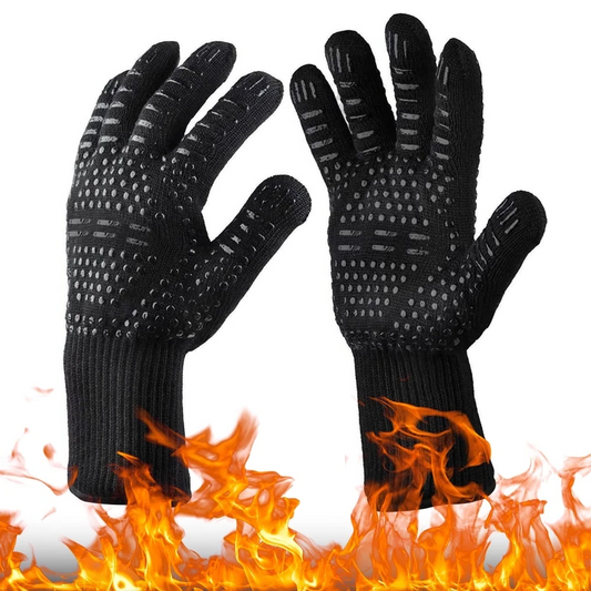 Oven Mitts BBQ Gloves Heat Resistant Barbecue Grilling Oven Mitts Baking Camping