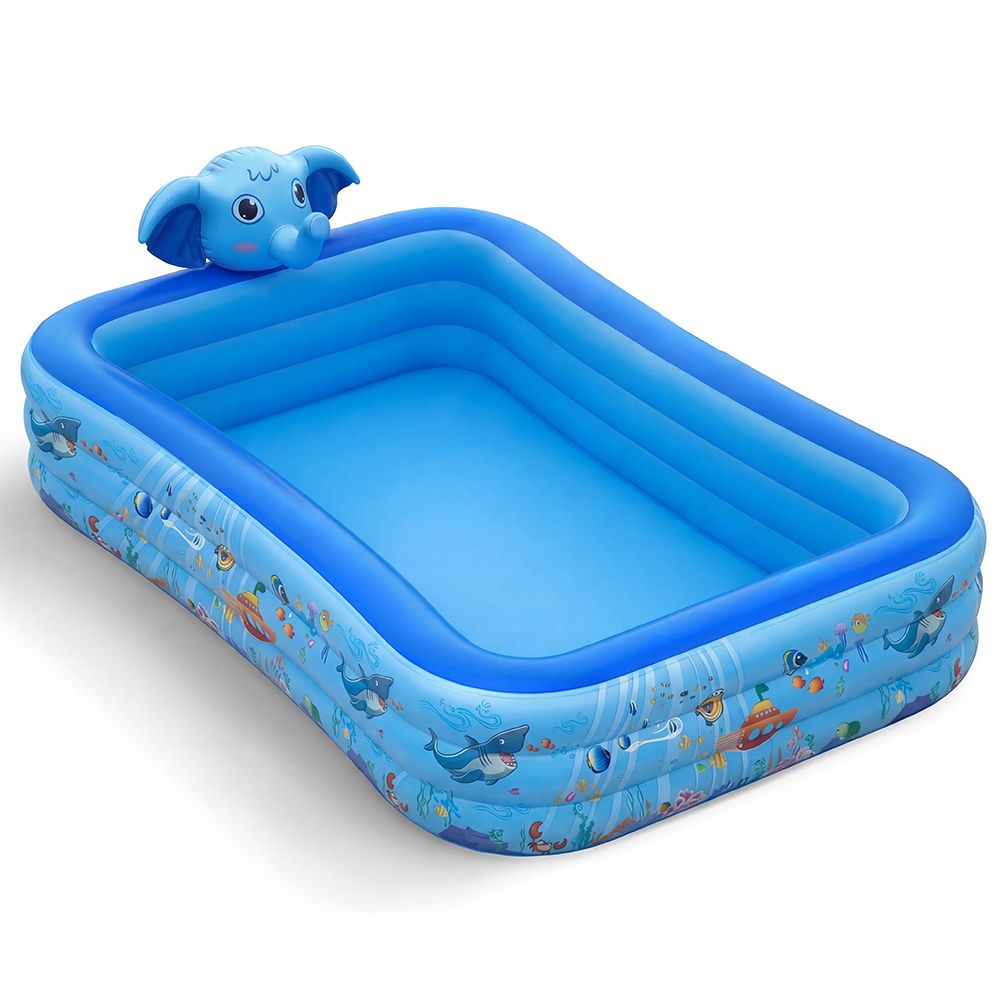 Elephant Inflatable Swimming Pool with Sprinkler, Baby Pool, Large Inflatable Pool for Adults and Kids
