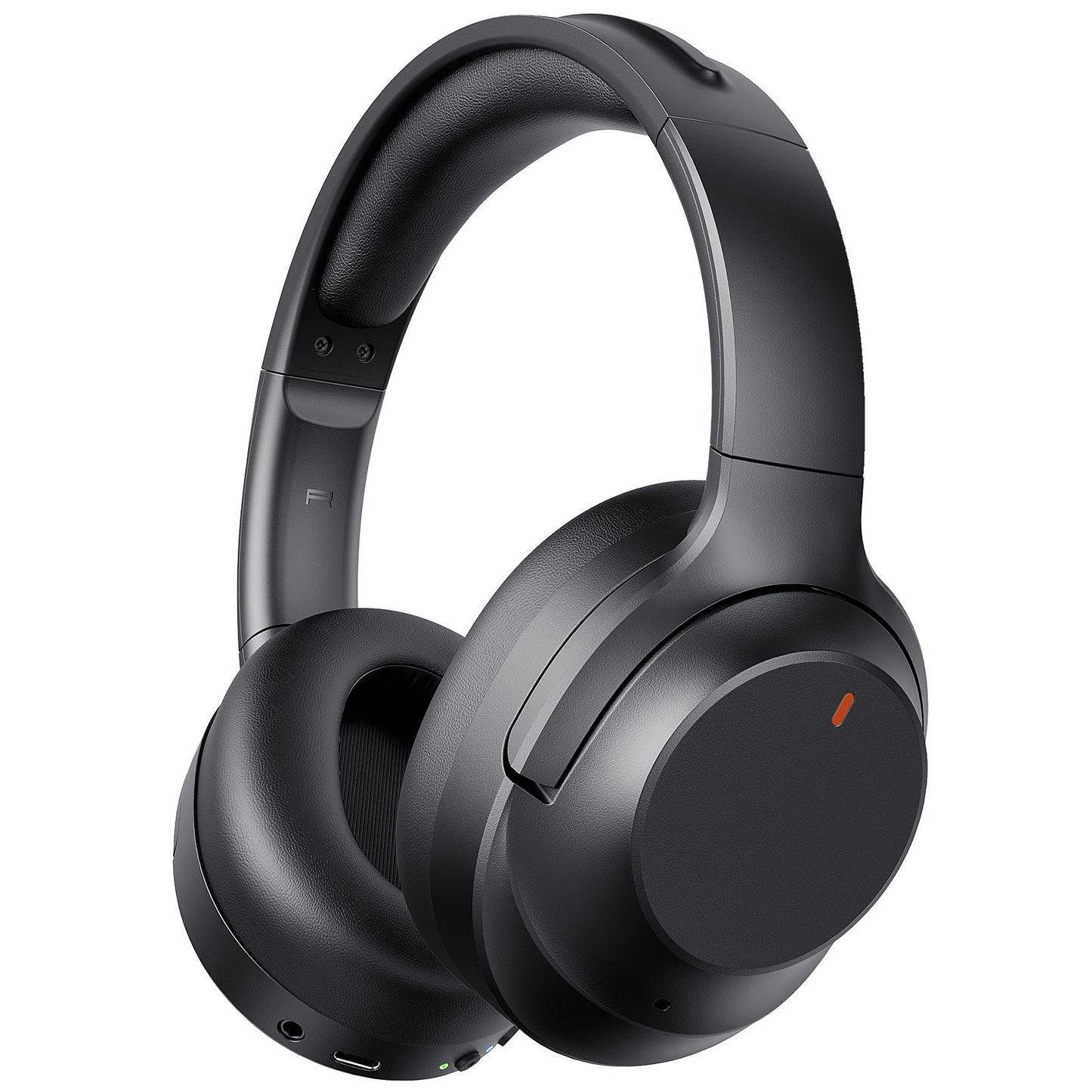 Active Noise Cancelling Wireless Bluetooth Headphones BT6.0 ENC Microphone Stereo Deep Bass Lightweight,Suitable for Travel and Home Use, Black