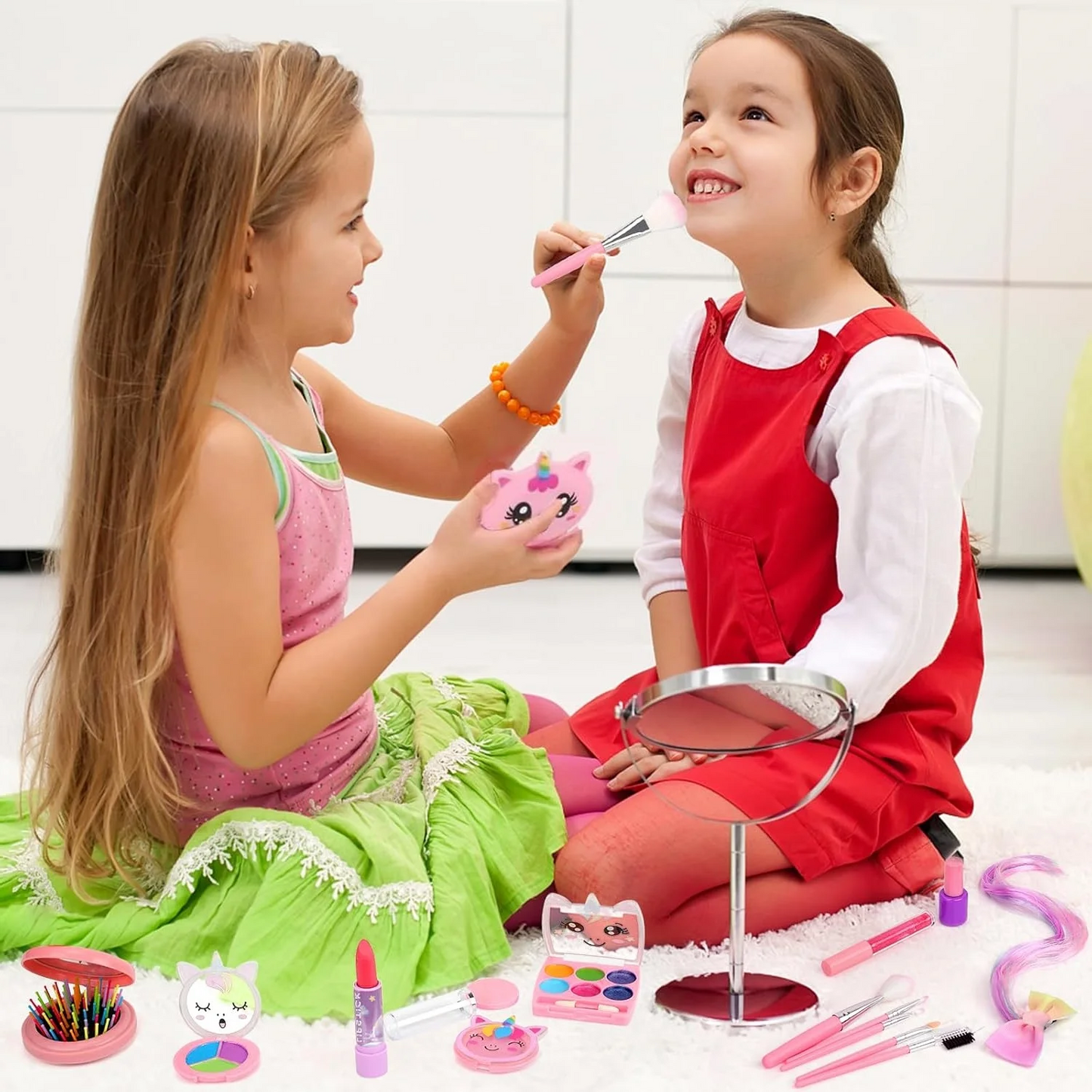 26 Pieces Washable Makeup Girls Toys Make Up Set for Children Princess Dress Up Christmas Birthday Gifts Toys for 3-12  Year Old Girls