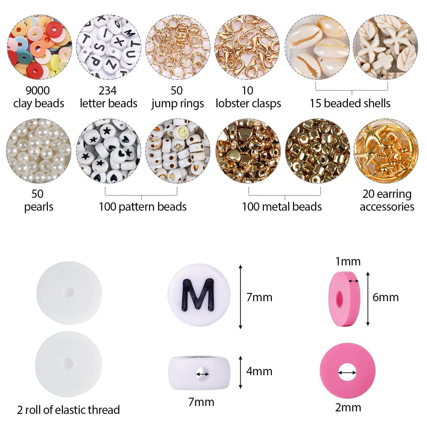 14000Pcs Clay Beads 48 Colors Bracelet Making Kit, Jewelry Making Supplies, Charms Gifts for Teen Girls Crafts for Girls Ages 8-12