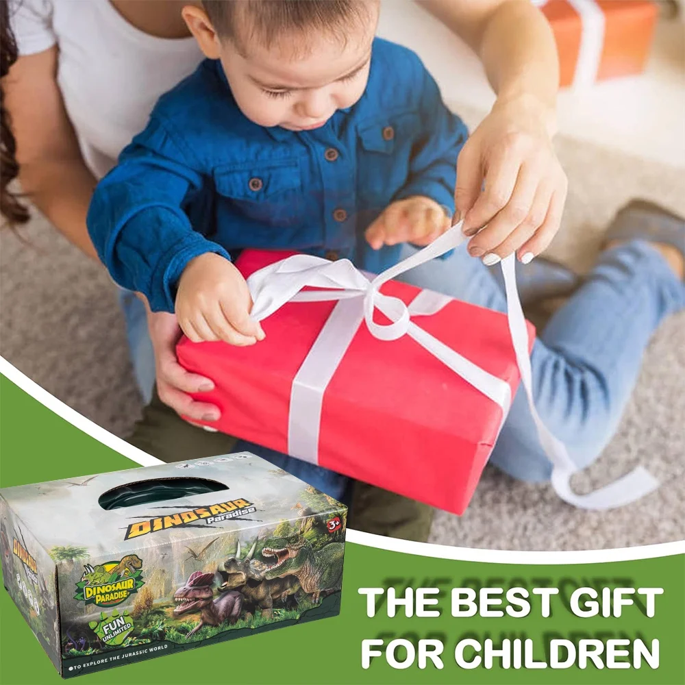 Dinosaur Toys with Play Mat, 9 Kinds Realistic Jurassic Dinosaur Figures, High Quality Educational toy gifts for Toddlers Boys and Girls