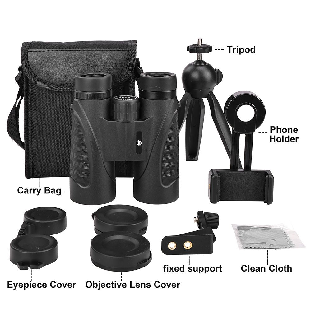 Binocular Telescope 12x42 HD Binocular for Smartphone Adult Handheld Telescope Bird Watching Hiking Wildlife