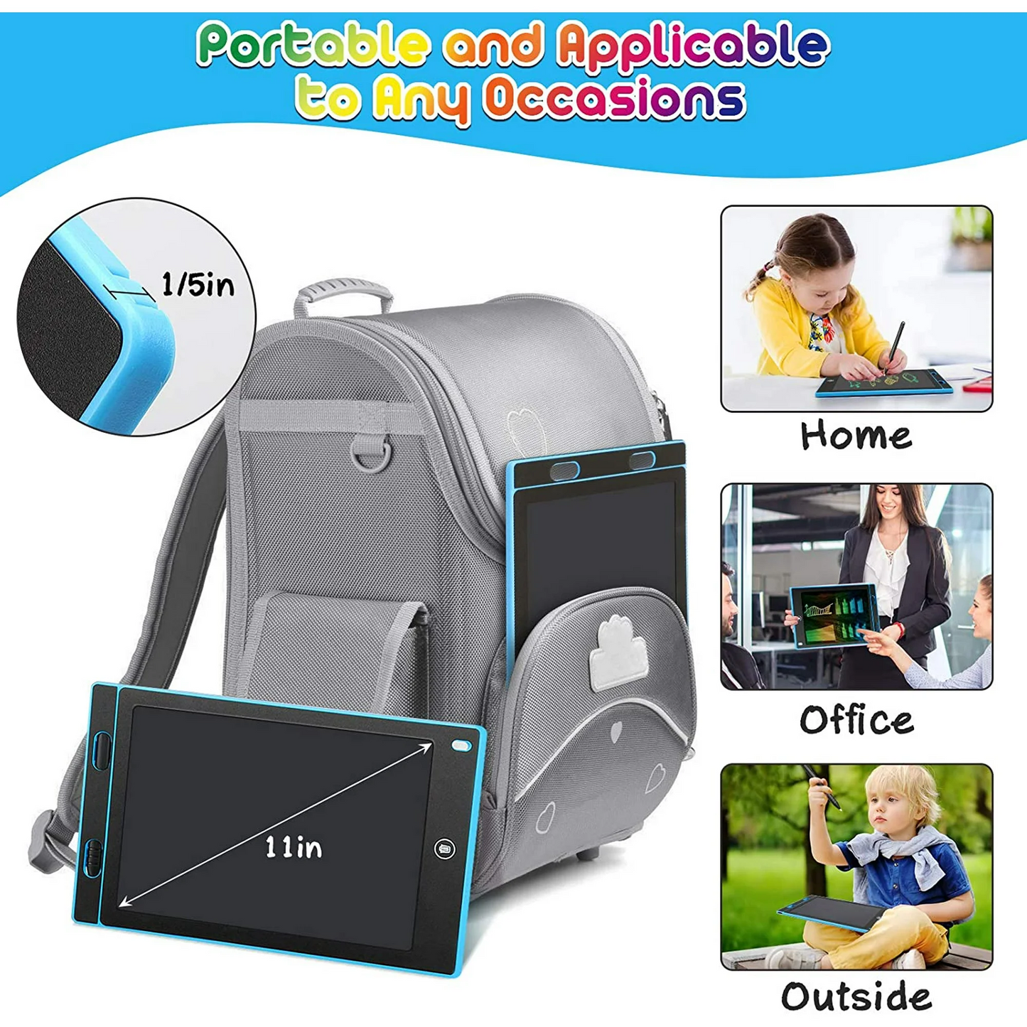 2 Pack LCD Writing Tablet 10in Colorful Toddler Drawing Pad Doodle Board Erasable Electronic Drawing Pad