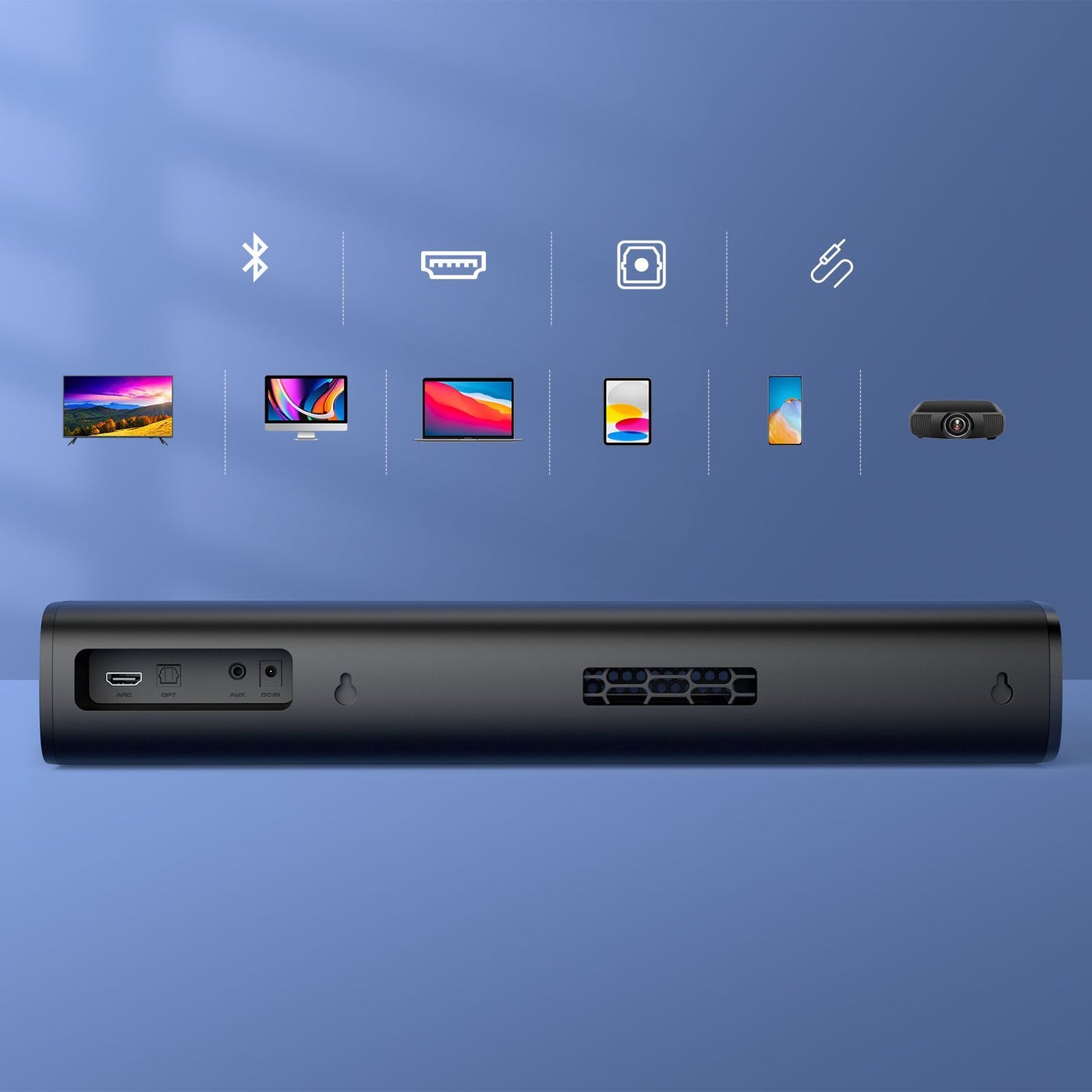 Bluetooth Sound Bar Small Surround Sound 17Inch